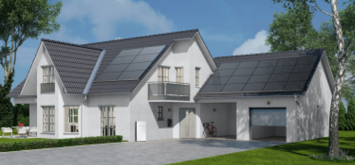 Home Roof Solar Panels Prototype